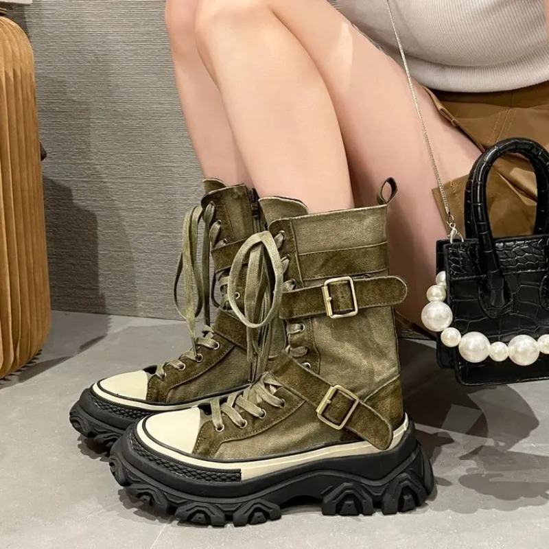 Thick Platform Women Boots Vin - Sewing Latex recension och pris